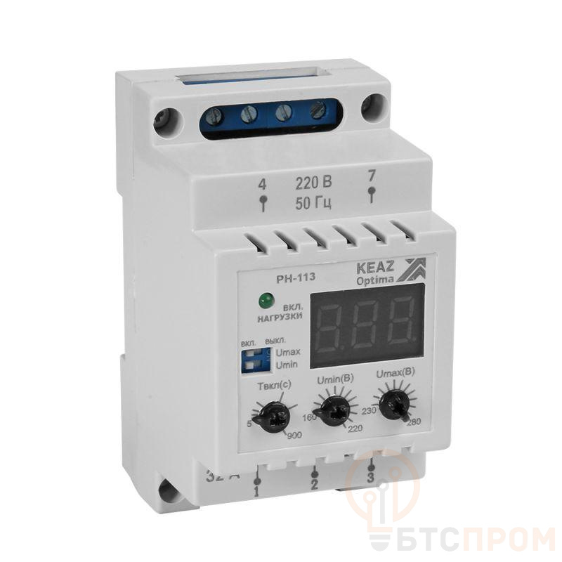 Реле напряжения OptiDin РН 113 УХЛ3.1 КЭАЗ 114058 фото в каталоге от BTSprom.by  Реле напряжения OptiDin РН 113 УХЛ3.1 КЭАЗ 114058 фото в каталоге от BTSprom.by