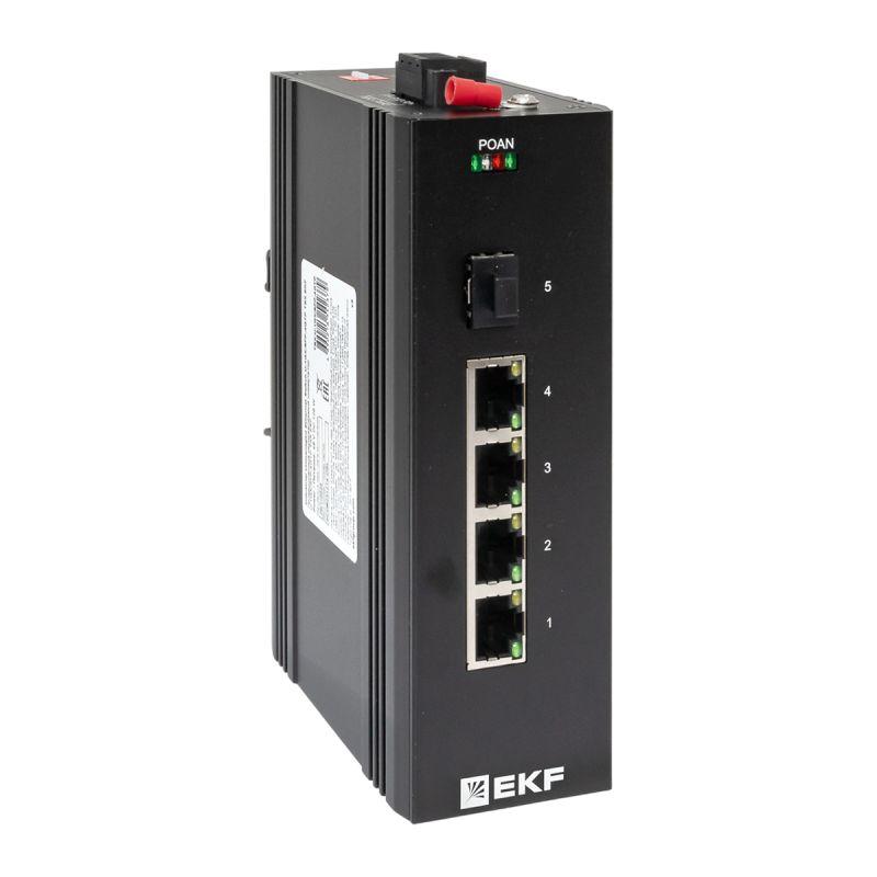 коммутатор неуправляемый промышленный u-1gx/sfp-4gtp 1 порт 1000base-x sfp 4 порта 10/100/1000base-t(x) rj45 c poe монтаж на din-рейку tsx ekf tsx-u-1gx/sfp-4gtp от BTSprom.by
