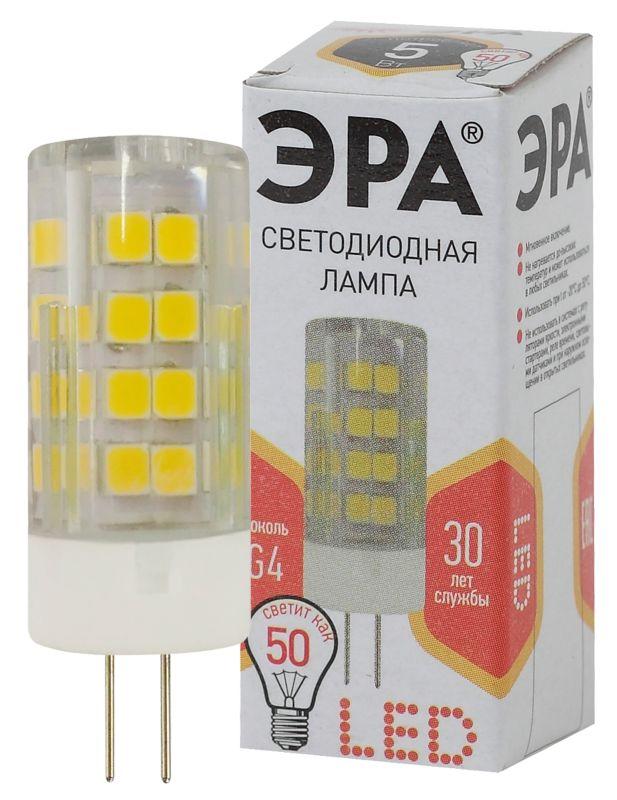лампа светодиодная jc-5w-220v-corn ceramics-827-g4 400лм эра б0027857 от BTSprom.by