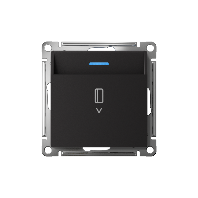 выключатель карточный atlasdesign 10а с подсветкой без задержки отключения механизм карбон se atn001014 от BTSprom.by