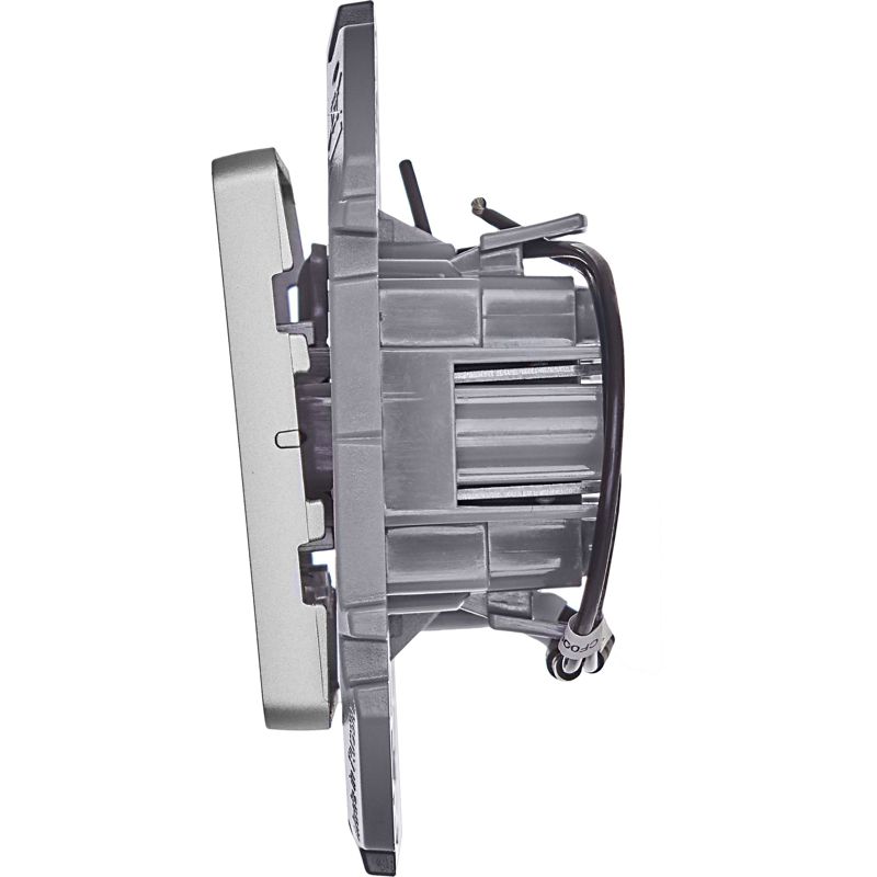  Переключатель 1-кл. Inspiria 10А IP20 250В 10AX с подсветкой/индикацией механизм алюм. IEK 673662 фото в каталоге от BTSprom.by