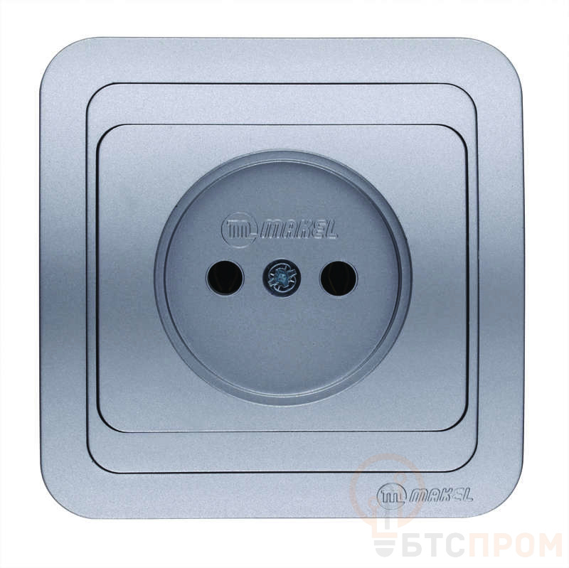 Розетка 1-м СП Mimoza 16А IP20 без заземл. серебр./серебр. Makel 23402 фото в каталоге от BTSprom.by  Розетка 1-м СП Mimoza 16А IP20 без заземл. серебр./серебр. Makel 23402 фото в каталоге от BTSprom.by
