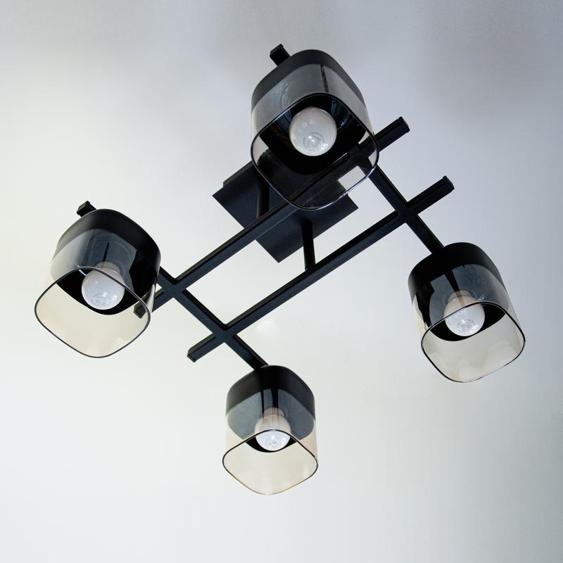  Светильник "Базиль" 141 (плафон 8421) НПБ 01-4х60-124 Е27 ИУ черн. муар Элетех 1005404676 фото в каталоге от BTSprom.by