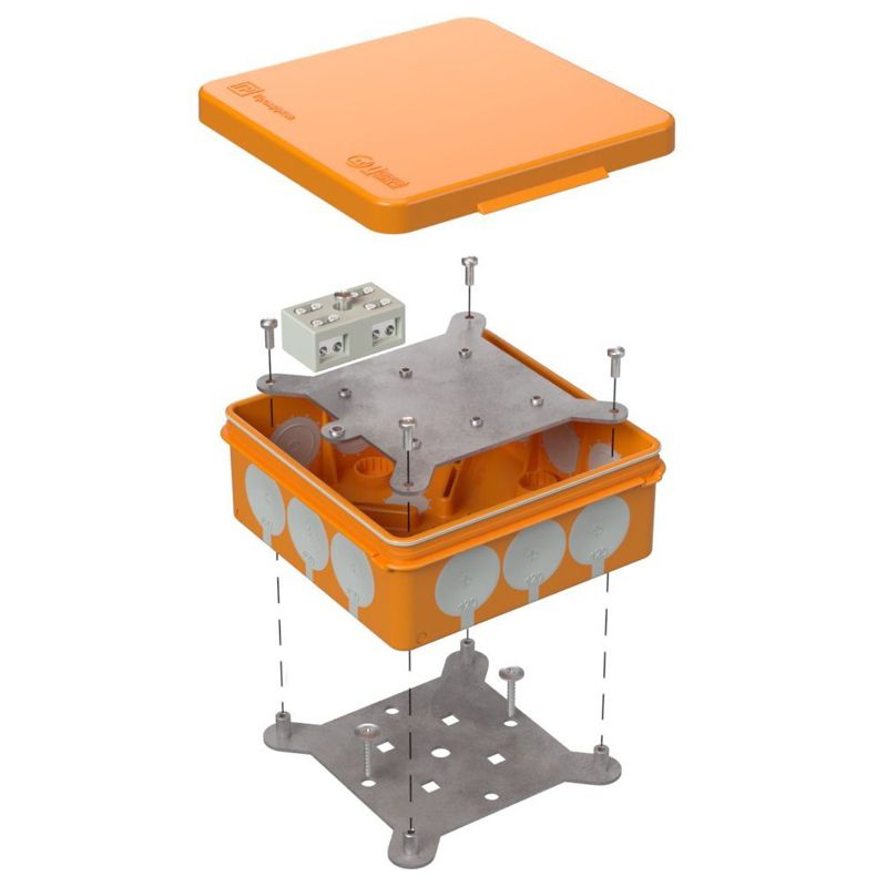 коробка огнестойкая оп двухкомпонентн. 60-0303-fr6.0-4-2-р е15-е60 ral2004 100х100х40 (уп.16шт) промрукав 60-0303-fr6.0-4-2-р от BTSprom.by