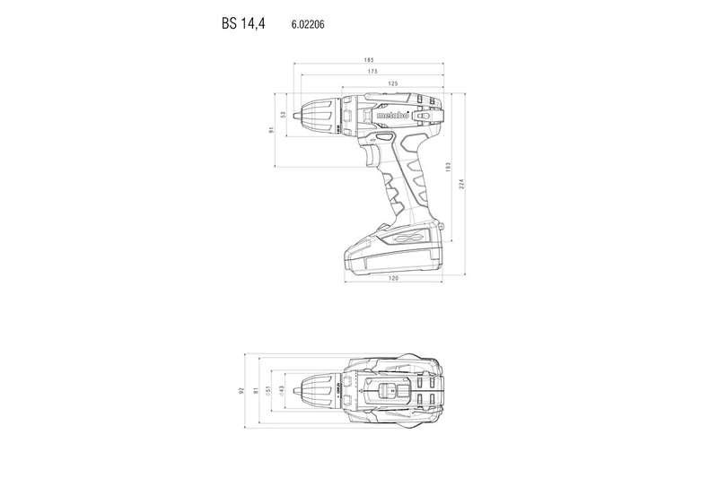 винтоверт аккумуляторный bs 14.4 2х2.0ач li-ion 10мм кейс metabo 602206530 от BTSprom.by