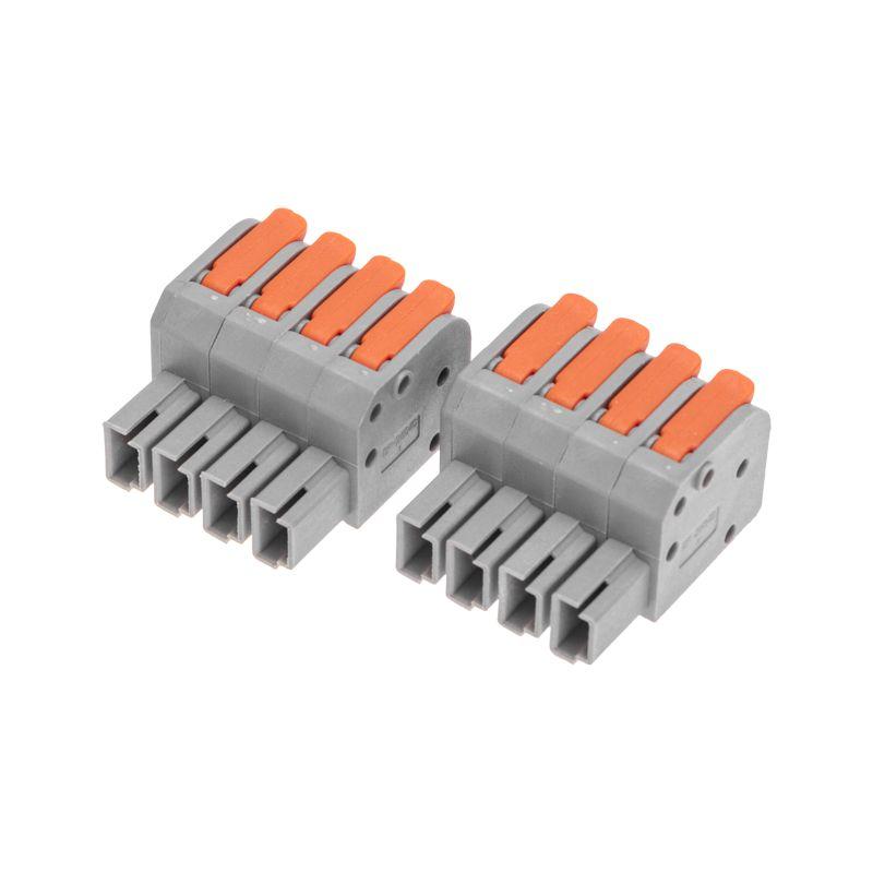  Клемма СМК 222-424R проходная разъемная 4 полюса сер. 0.2-2.5/4кв.мм Rexant 07-5264 фото в каталоге от BTSprom.by