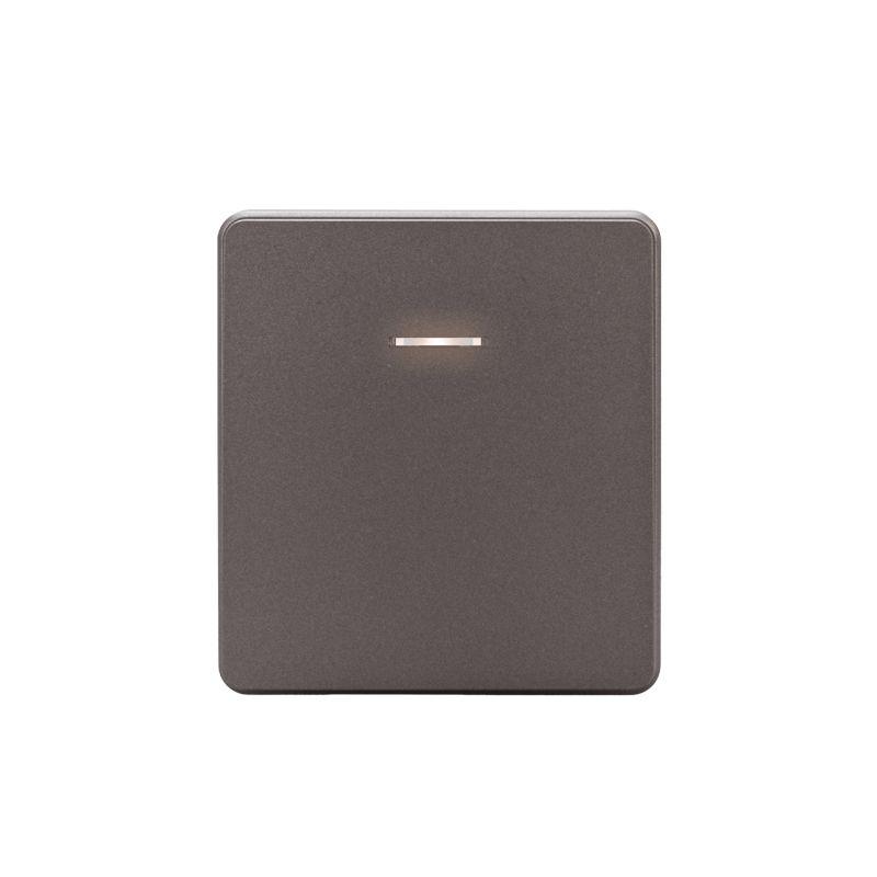 выключатель 1-кл. сп round miele 10а с подсветкой титан kranz kr-78-0713-2 от BTSprom.by