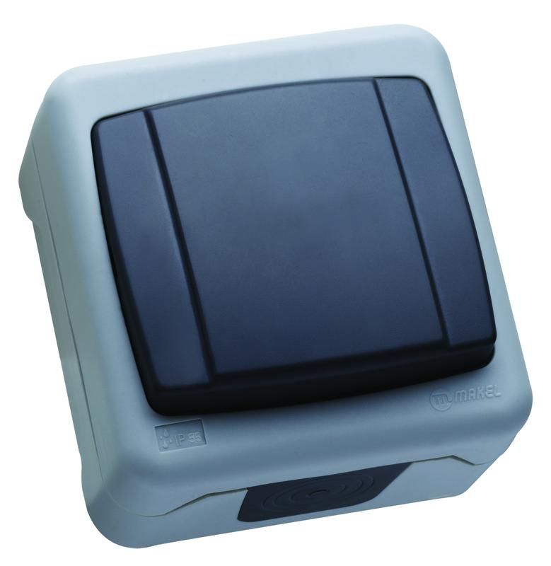 выключатель одноклавишный с винтовым зажимом ip55 makel 36064001 от BTSprom.by