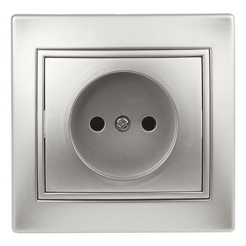 розетка 1-м сп plano 1-201-03 16а ip20 250в 2p алюм. intro б0053863 от BTSprom.by