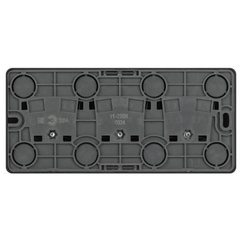  Розетка 3-м ОП Эксперт 11-2208-05 16А IP20 250В 3х2P+E Schuko с заземл. антрацит Эра Б0063007 фото в каталоге от BTSprom.by