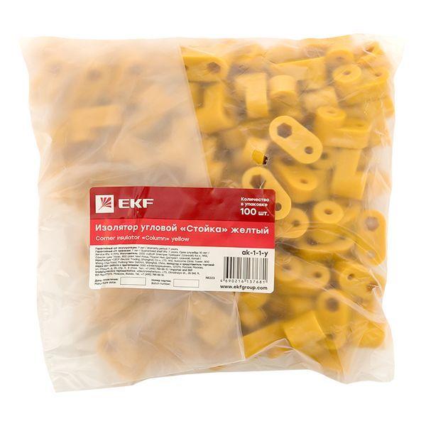  Изолятор угловой "Стойка" желт. PROxima EKF ak-1-1-y фото в каталоге от BTSprom.by