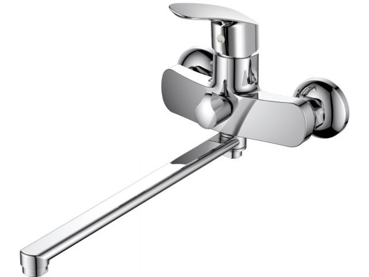  Смеситель для ванны (Lt) D35, серия Daisy хром, a-five (На стену, L - излив длина 353 мм, поворотный. Лейка и шланг в комплекте) A5-0333 фото в каталоге от BTSprom.by