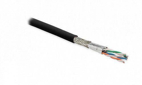 кабель витая пара экранир. s/ftp кат.7 4 пары 23 awg ож solid кажд. пара в фольге общий экран-оплетка pe sftp4-c7-s23-out-pe-bk-500 черн. (уп.500м) hyperline 444464 от BTSprom.by