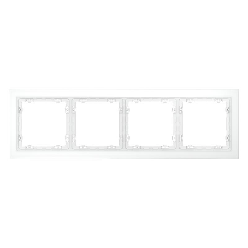  Рамка 4-м S70 стеклян. бел. матов. Voltum VLS110402 фото в каталоге от BTSprom.by