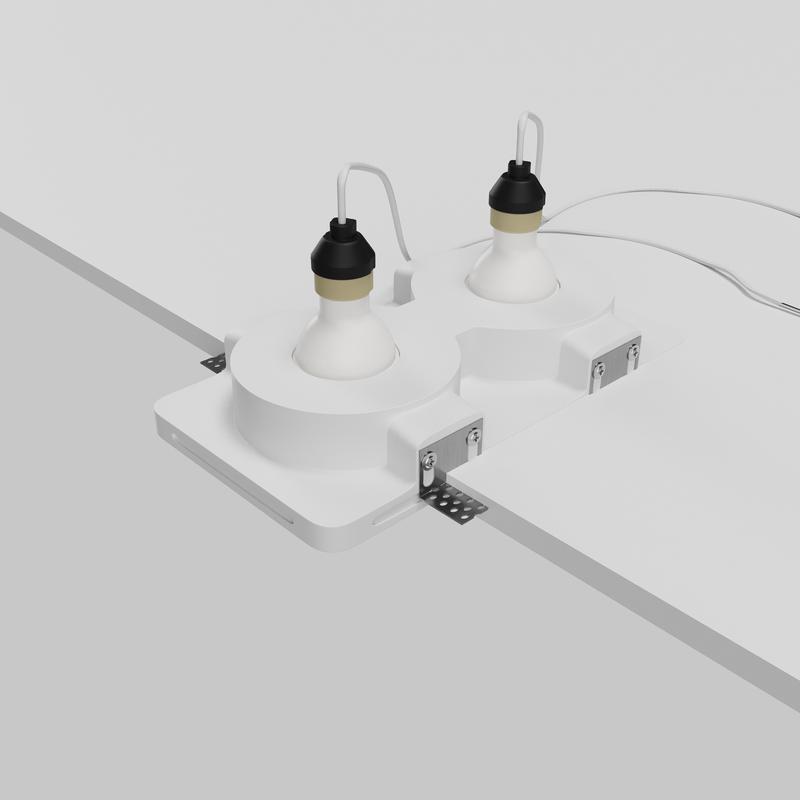  Светильник Gyps Modern 2х10Вт GU10 встраив. Maytoni DL002-GU10-02-W фото в каталоге от BTSprom.by