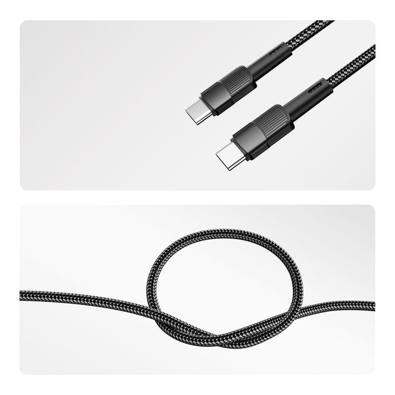  Кабель Type-C-Type-C 5А 100Вт 2м черн. нейлон. оплетка Rexant 18-7073 фото в каталоге от BTSprom.by