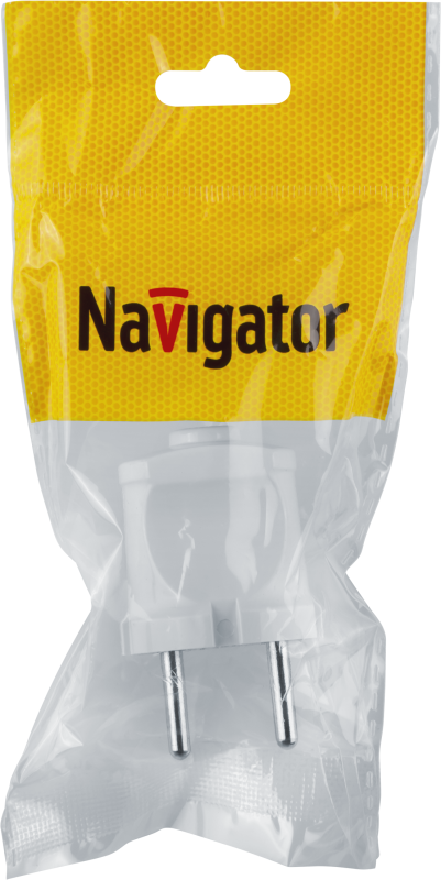  Вилка прямая 61 358 NCA-PL01-6A-X-WH без заземл. бел. Navigator 61358 фото в каталоге от BTSprom.by