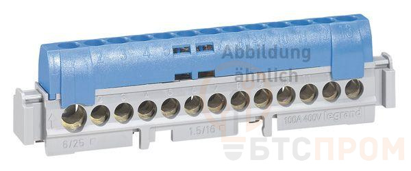 Клеммник 1х(6-25)+16х(1.5-16) син. Leg 004845 фото в каталоге от BTSprom.by  Клеммник 1х(6-25)+16х(1.5-16) син. Leg 004845 фото в каталоге от BTSprom.by