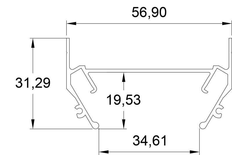  Профиль закладной под шинопровод для натяжного потолка 2м DENKIRS 629301 фото в каталоге от BTSprom.by