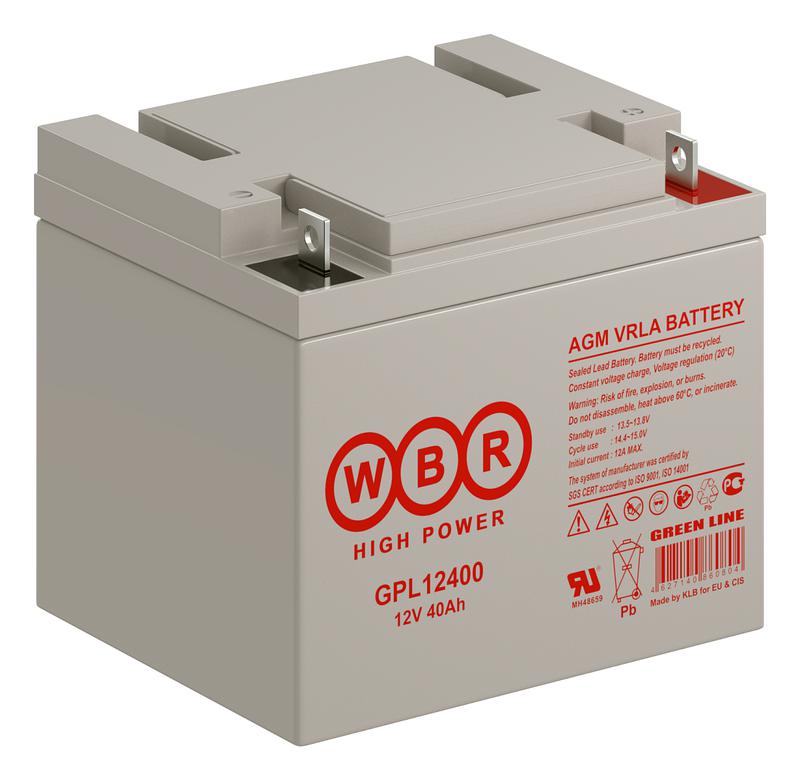  Аккумулятор 12В 40А.ч WBR GPL12400 WBR фото в каталоге от BTSprom.by