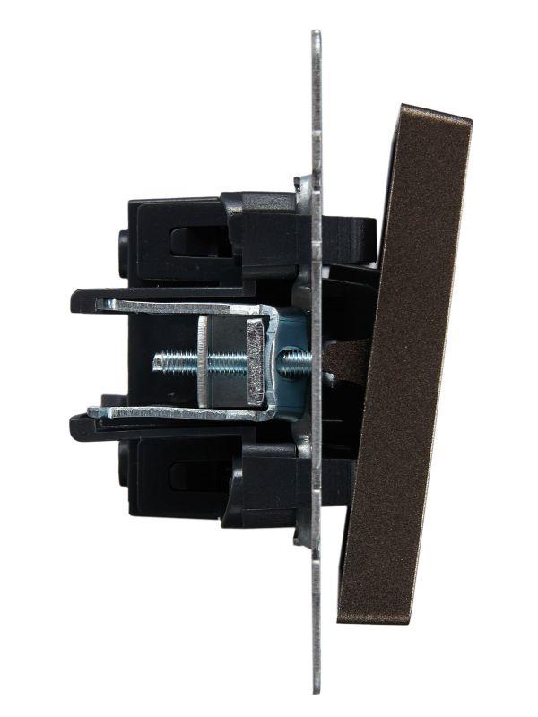  Выключатель 1-кл. СП BRITE ВС10-1-4-БрТБ 10А самовозвратн. механизм бронза IEK BR-V14-0-10-K45 фото в каталоге от BTSprom.by