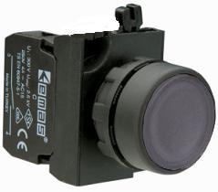 кнопка нажимная 1но круглая черн. emas cp100dh от BTSprom.by