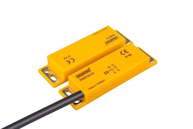 датчик магнитный (1нз+1но) провод 2м (расст. сраб. 8мм) левый выход ip68 emas smb10lc2-b18 от BTSprom.by