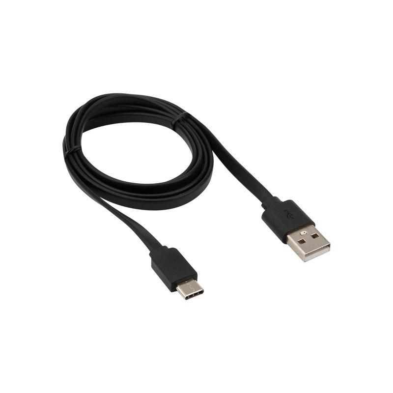 кабель usb usb type-c черн. soft touch 1 метр rexant 18-1888 от BTSprom.by