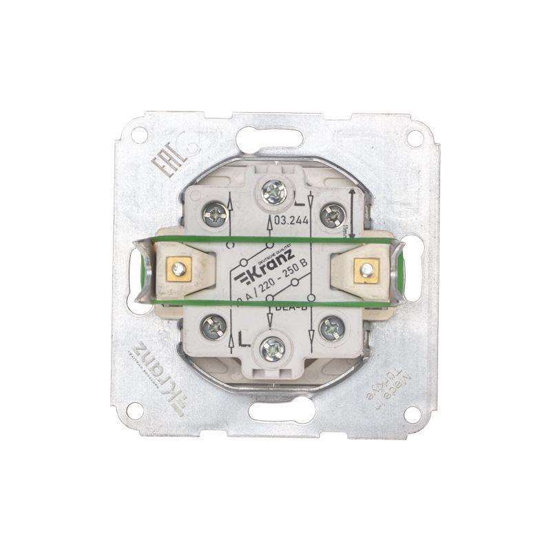  Переключатель проходной 2-кл. СП DEA 10А механизм бел. Kranz KR-78-0207 фото в каталоге от BTSprom.by