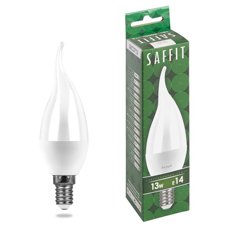 лампа светодиодная 13вт 230в e14 4000к на ветру c37t sbc3713 saffit 55165 от BTSprom.by