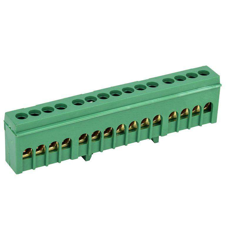 шина pe "земля" в корпусном зел. изоляторе на din-рейку 6x9мм 15 групп rexant 11-2323 от BTSprom.by шина pe "земля" в корпусном зел. изоляторе на din-рейку 6x9мм 15 групп rexant 11-2323 от BTSprom.by