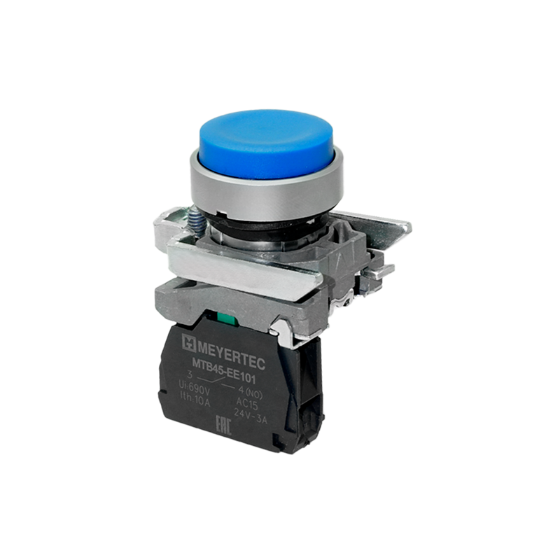 кнопка выступающая 1no ip65 металл mtb4-bl61 син. овен 137134 от BTSprom.by