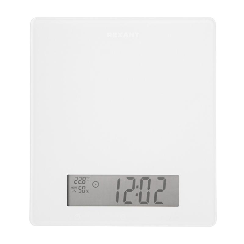  Весы кухонные электронные мультифункциональные бел. cтекло до 5кг Rexant 72-1007 фото в каталоге от BTSprom.by