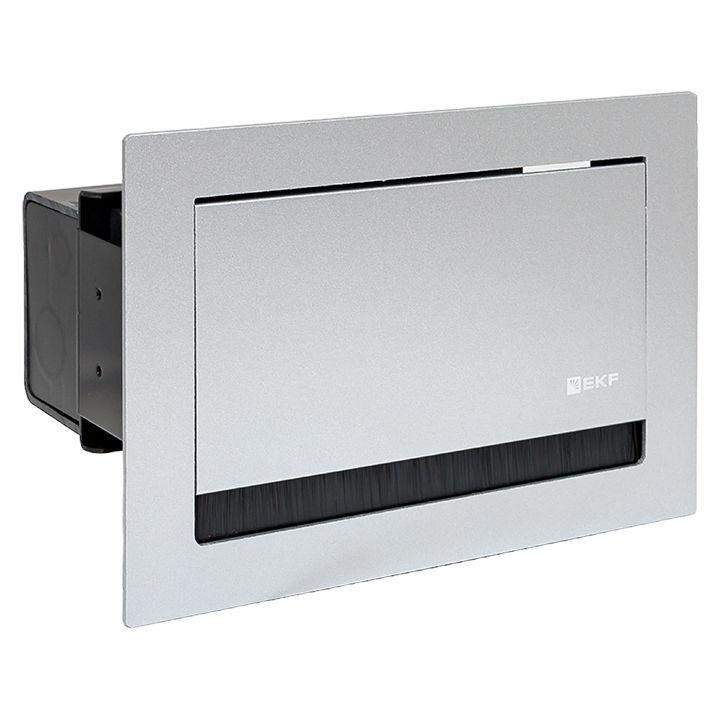 Лючок встраиваемый настольный 4 модуля C-Line EKF cl-vnl-4-s фото в каталоге от BTSprom.by  Лючок встраиваемый настольный 4 модуля C-Line EKF cl-vnl-4-s фото в каталоге от BTSprom.by