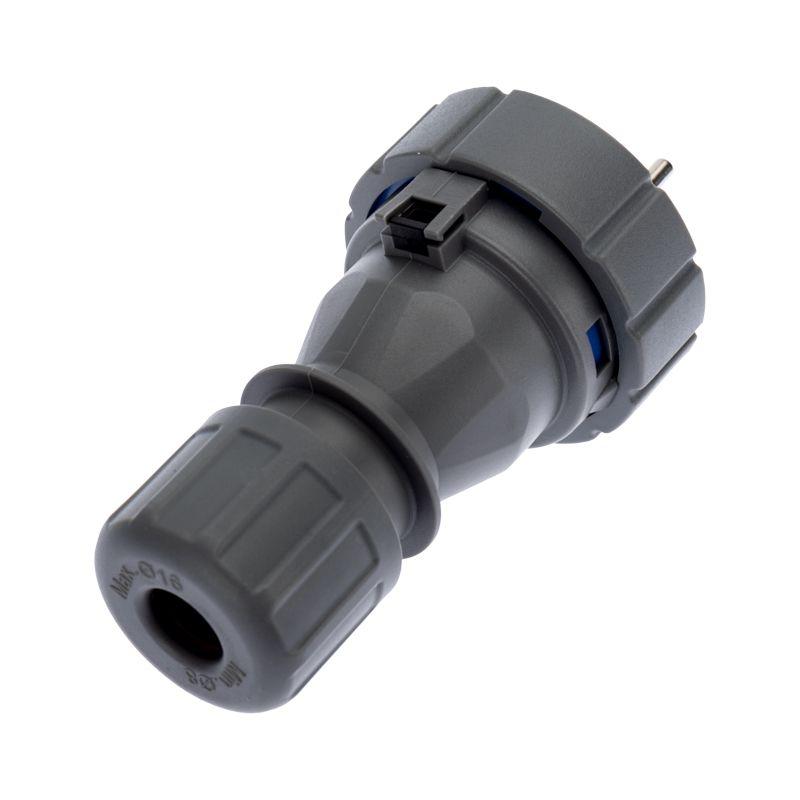  Вилка прямая влагозащищенная 2P+РE 16А IP68 Rexant 111-013 фото в каталоге от BTSprom.by