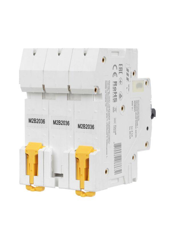  Выключатель автоматический модульный 3п B 20А M06N ARMAT IEK AR-M06N-3-B020 фото в каталоге от BTSprom.by