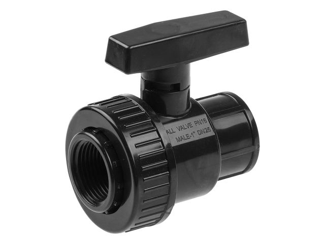 кран шар. 3/4" вн.-вн., av engineering (полипропилен, макс.  16 бар, макс.  40 °с) ave159029 от BTSprom.by