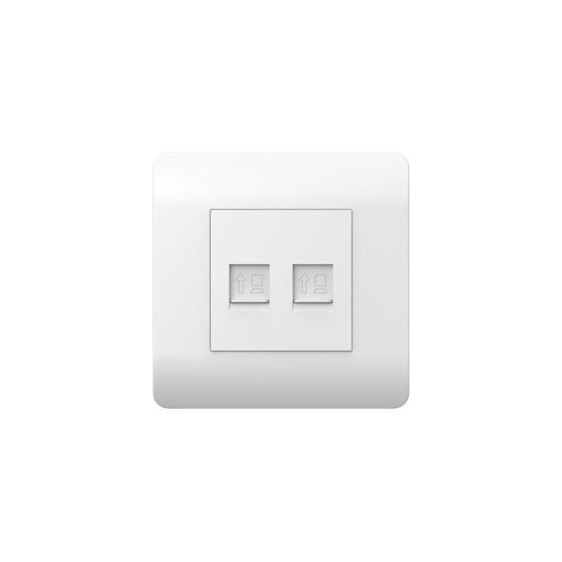 розетка компьютерная 2-м new3-e rj45 бел. chint 431553 от BTSprom.by