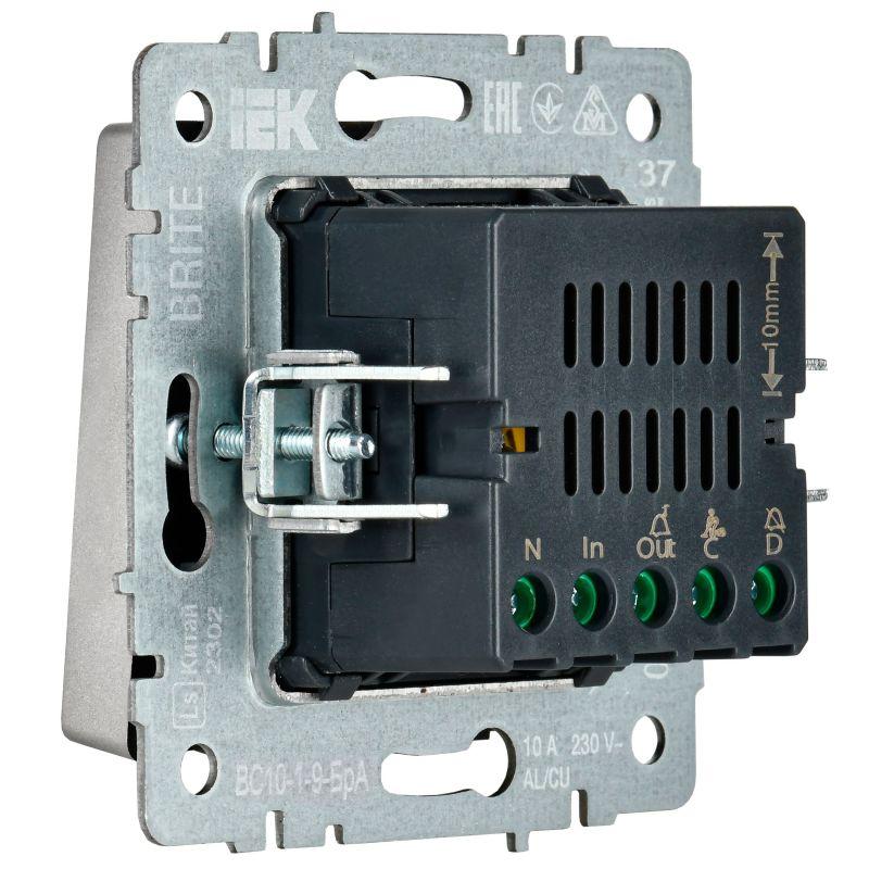  Кнопка звонка BRITE 10А ВС10-1-9-БрА для отелей с индик. механизм алюм. IEK BR-V14-2-10-K47 фото в каталоге от BTSprom.by