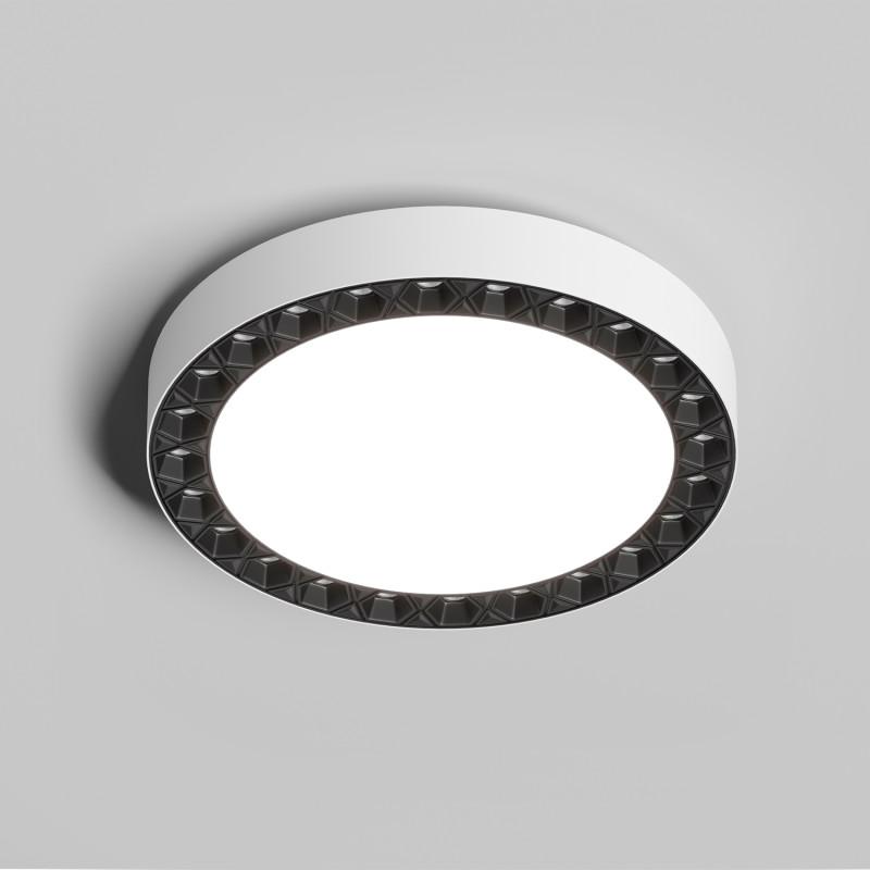  Светильник DUAL 18+18Вт 4000К IP20 d212мм LED накладной алюм./акрил бел./черн. DENKIRS 723078 фото в каталоге от BTSprom.by