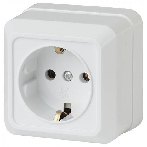 розетка 1-м оп quadro 2э-202-01 16а ip20 250в 2p+e schuko без монтаж. лапок бел. intro б0053906 от BTSprom.by