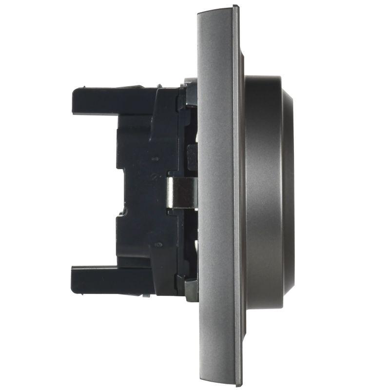  Розетка 2-м СП BRITE РС12-3-БрС 16А в сборе с заземл. без защ. шторок сталь IEK BR-R21-16-K46-F фото в каталоге от BTSprom.by