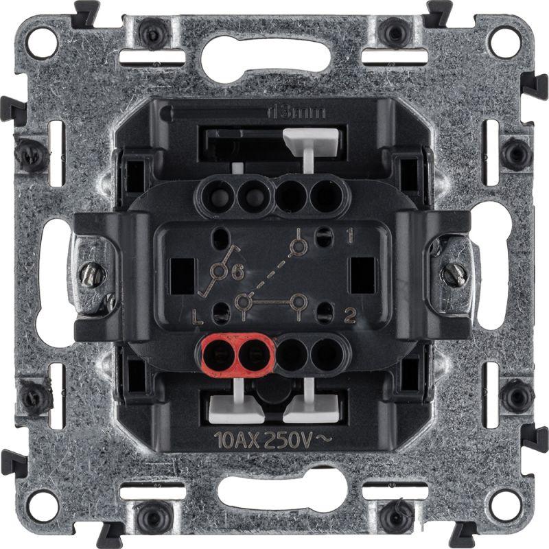  Переключатель 1-кл. СП Valena Allure 10А IP20 250В 10AX с лицев. панелью безвинтов. зажимы механизм антрацит Leg 752916 фото в каталоге от BTSprom.by