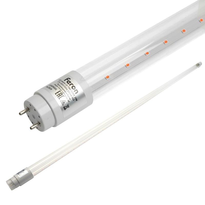 лампа светодиодная для растений t8 (22вт) 230в g13 стекло 1 2м красно-син. спектр lb-7064 feron 51663 от BTSprom.by