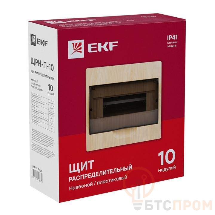  Щит ЩРН-П-10 IP41 светлое дерево PROxima EKF pb40-n-10-light фото в каталоге от BTSprom.by