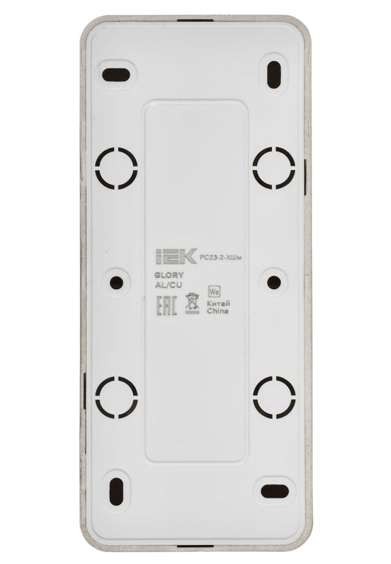  Розетка 3-м ОП GLORY РС23-2-ХШм 10А без заземл. без защ. шторок шампань матов. IEK ERH30-K37M-10 фото в каталоге от BTSprom.by