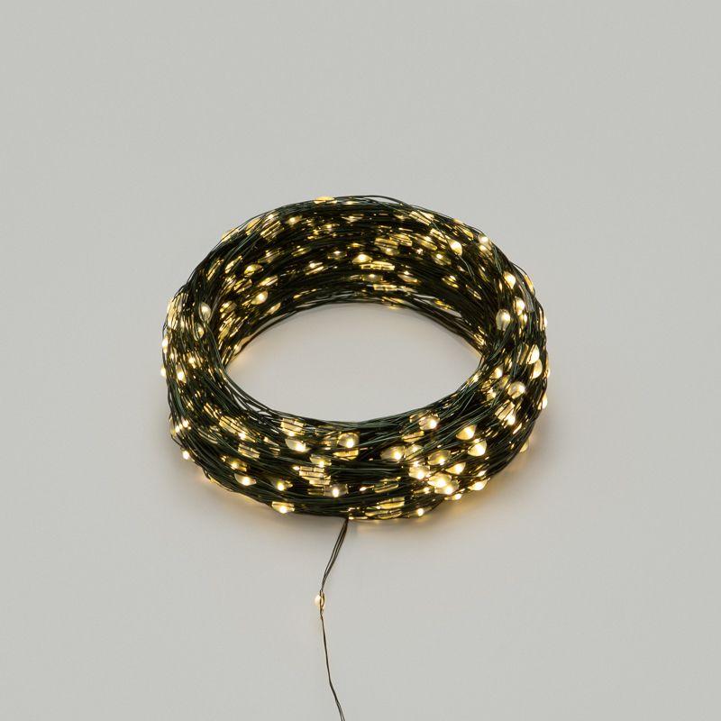  Гирлянда светодиодная "Роса" 50м 500LED тепл. бел. IP20 230В с контроллером провод зел. Neon-Night 303-286 фото в каталоге от BTSprom.by