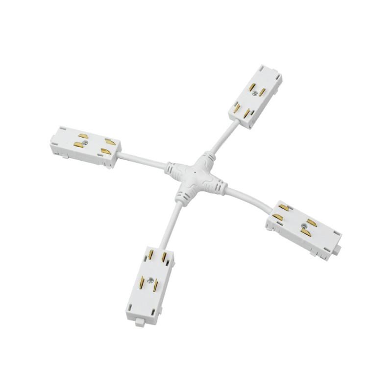 коннектор трека smart гибкий х-образ. электрический бел. denkirs tr2116-wh от BTSprom.by