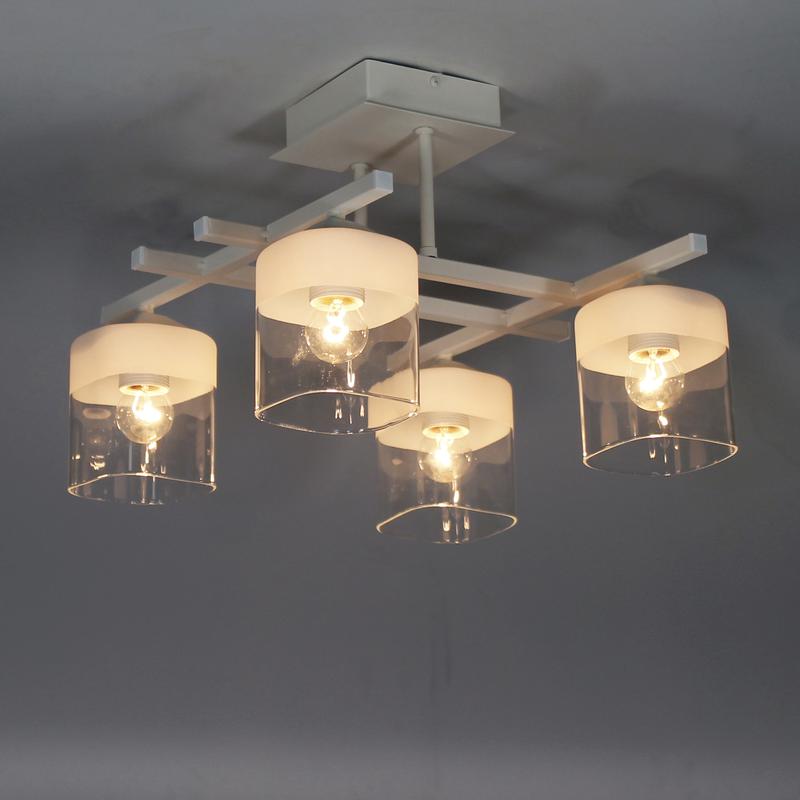  Светильник "Базиль" 141 (плафон 8420) НПБ 01-4х60-124 Е27 ИУ бел. муар Элетех 1005404677 фото в каталоге от BTSprom.by