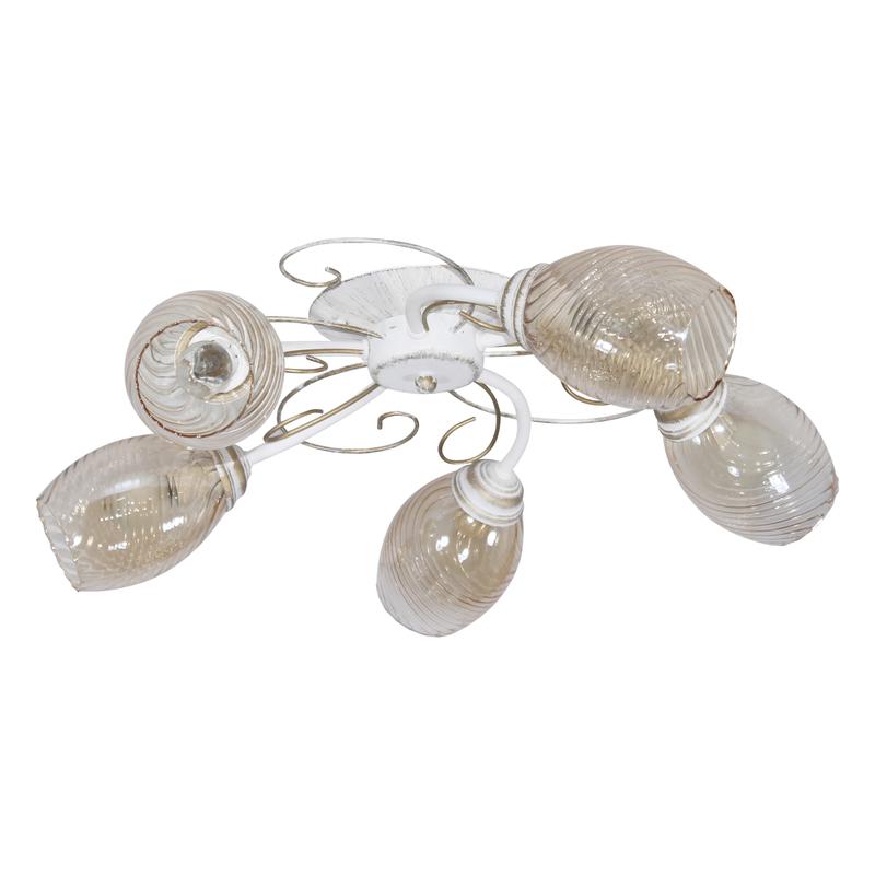 светильник "сюита" 151 (плафон 8264) нпб 01-5х60-115 e14 (им) потолочн. бел. муар./зол. элетех 1005405442 от BTSprom.by